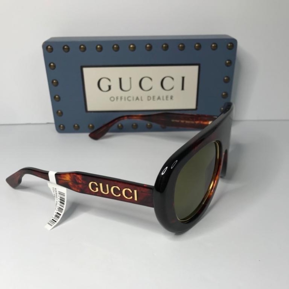 New Authentic 💯- Gucci Eyewear GG1152S 002 tortoiseshell pilot-frame sun… - Picture 7 of 16